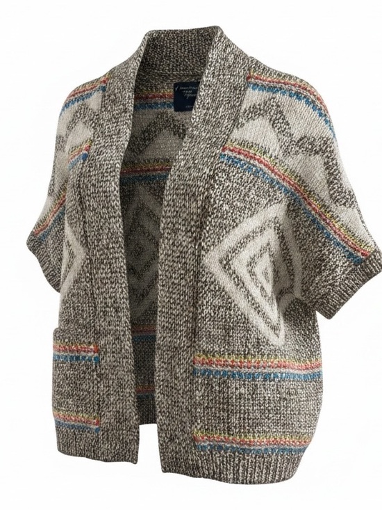 American Eagle Outfitters Sweaters - American Eagle Aztec Southwestern Chunky Knit Open Front Cardigan Sweater